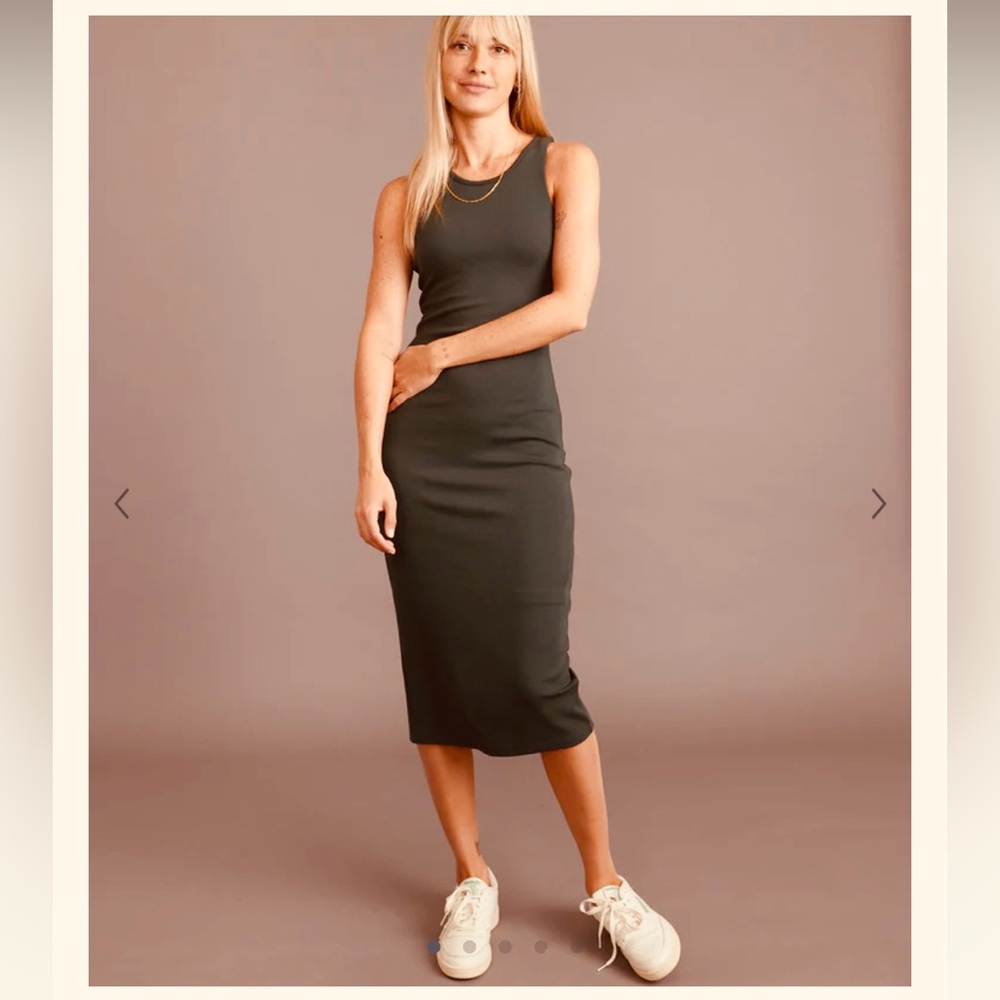 Marine Layer Green Sleeveless Sheath Dress